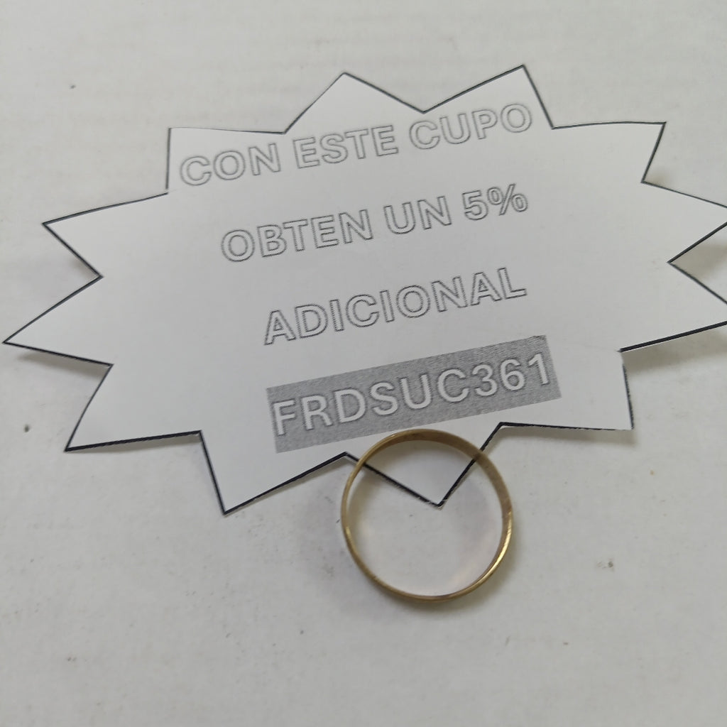 ARGOLLA ORO 10 K 1.8 GRMS (SEMINUEVO)