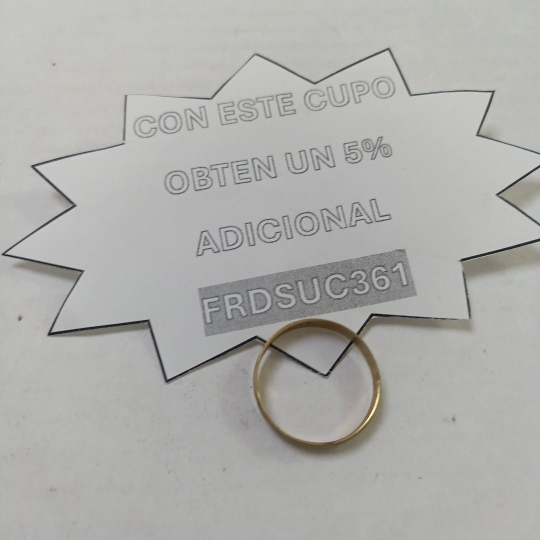 ARGOLLA ORO 10 K 1.8 GRMS (SEMINUEVO)
