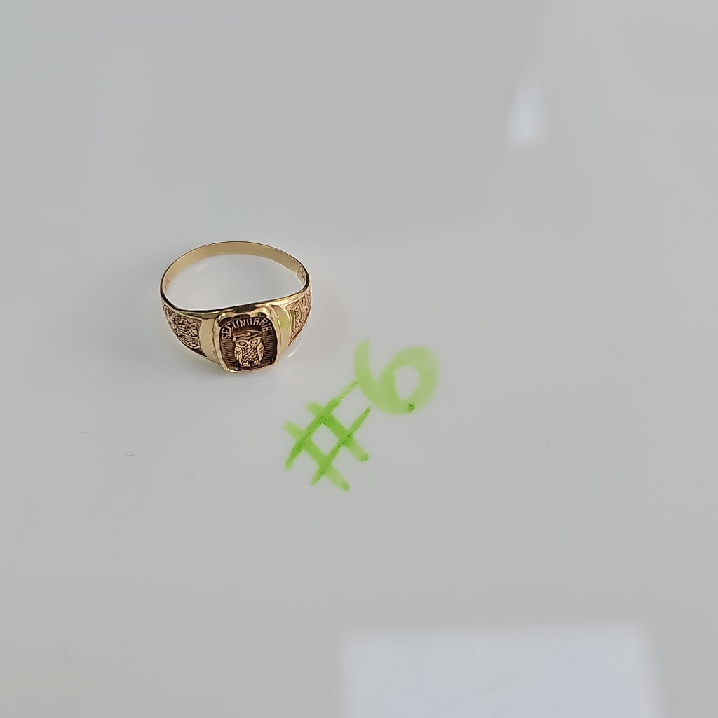 ANILLO DE GRADUACIÓN ORO 10 K 1.7 GRMS (SEMINUEVO)