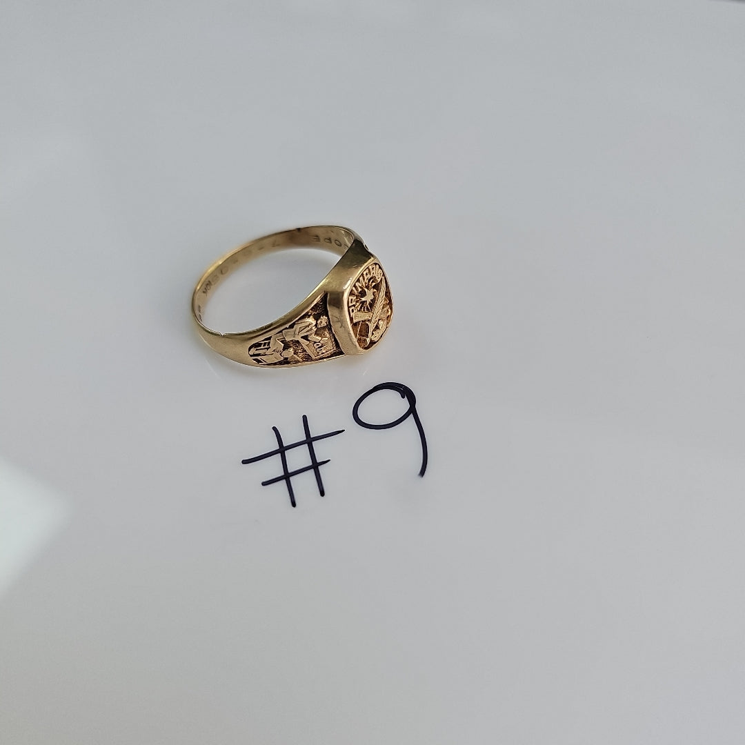 ANILLO DE GRADUACIÓN ORO 10 K 4,40 GRMS (SEMINUEVO)
