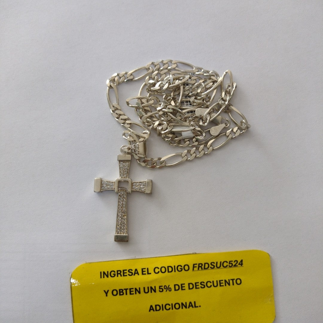 CADENA, CRUZ PLATA 27.7 GRMS (SEMINUEVO)