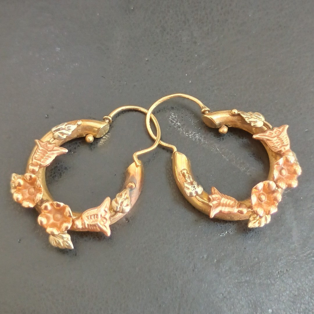 ARRACADAS PAR ORO 10 K 3,60 GRMS (SEMINUEVO)