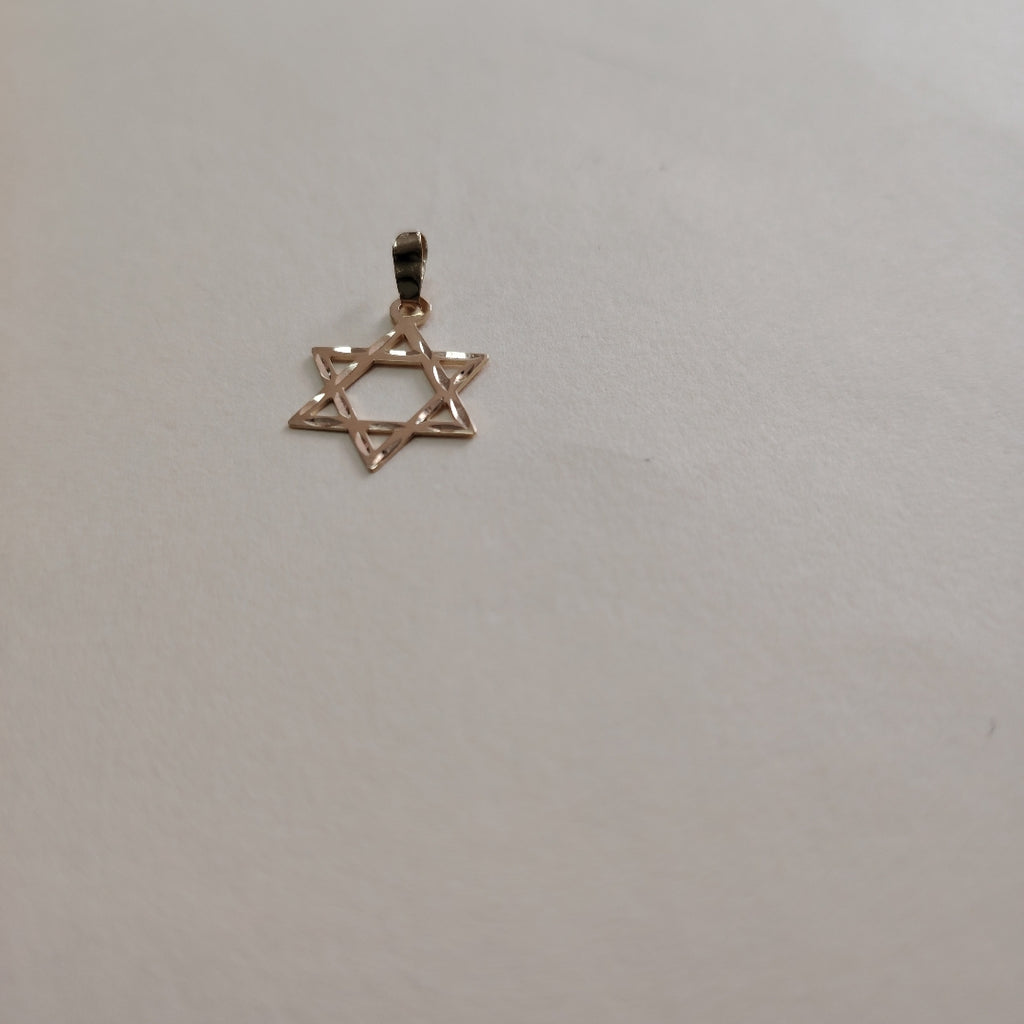 DIJE TEJIDO ESTRELLA DE DAVID 14K 0.5 GR (NUEVO)