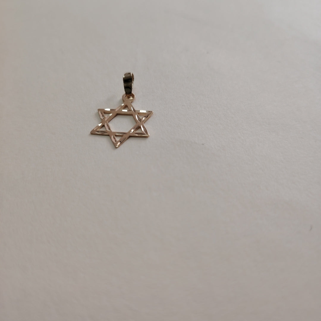 DIJE TEJIDO ESTRELLA DE DAVID 14K 0.5 GR (NUEVO)