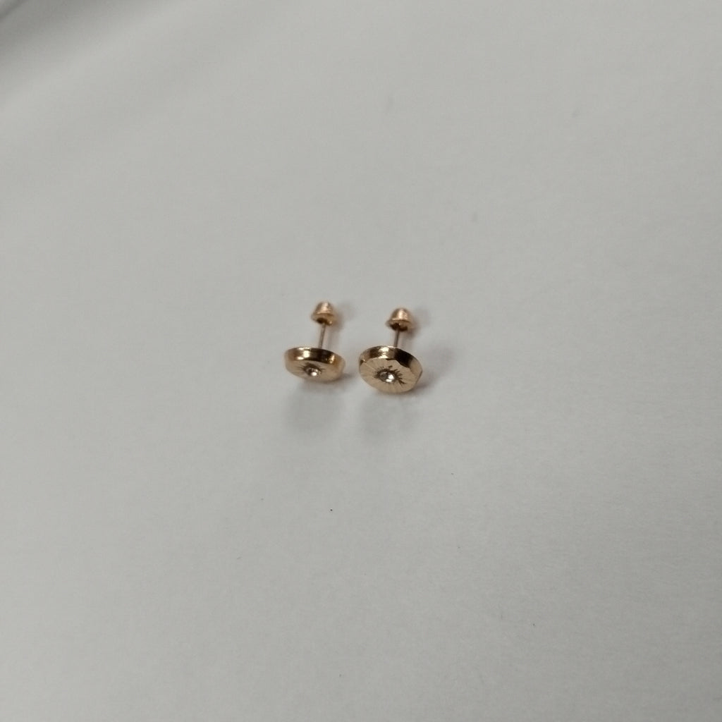 BROQUELES BROQUEL FIG BOTON C CIRCONIA 14K 0.2916 GR (NUEVO)