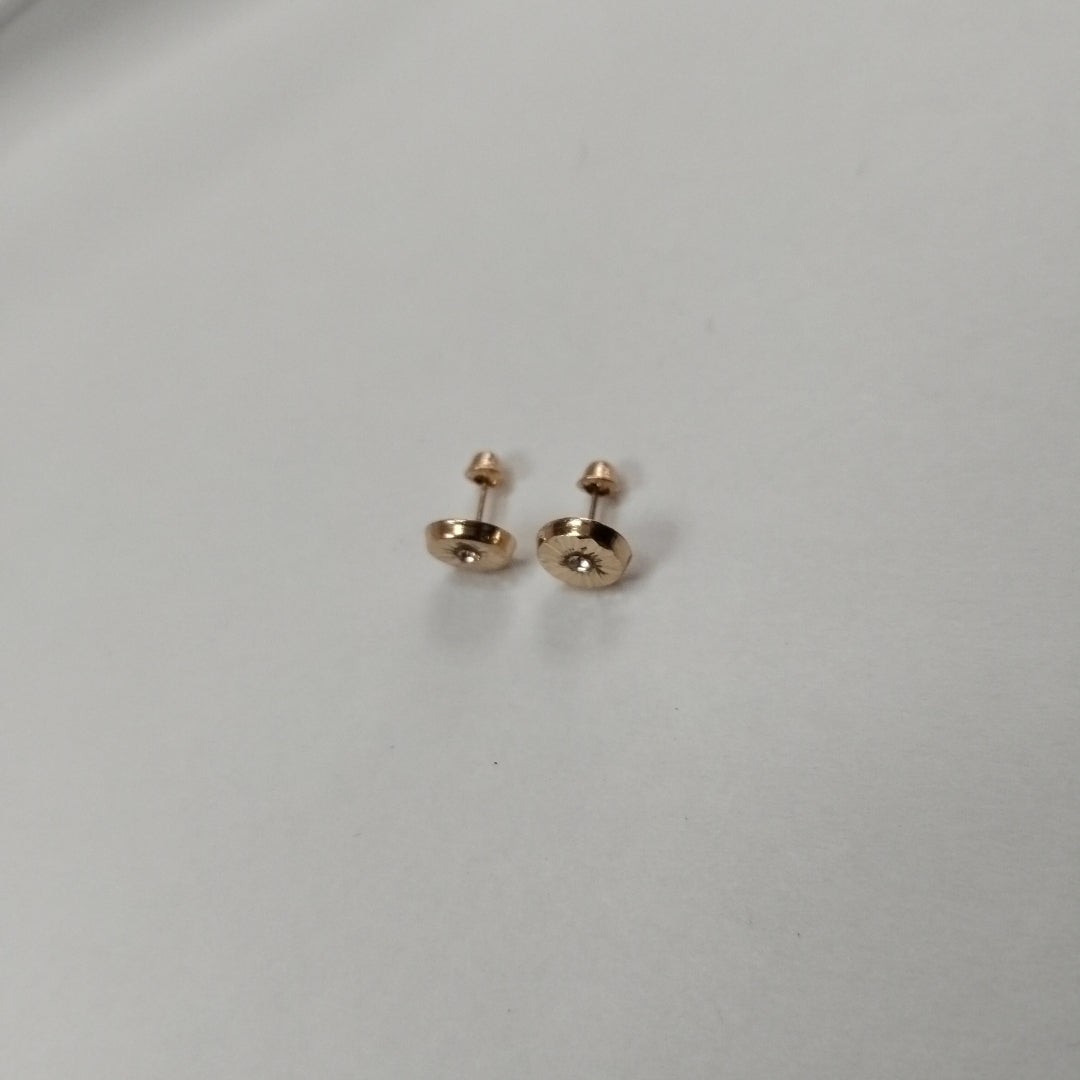 BROQUELES BROQUEL FIG BOTON C CIRCONIA 14K 0.2916 GR (NUEVO)