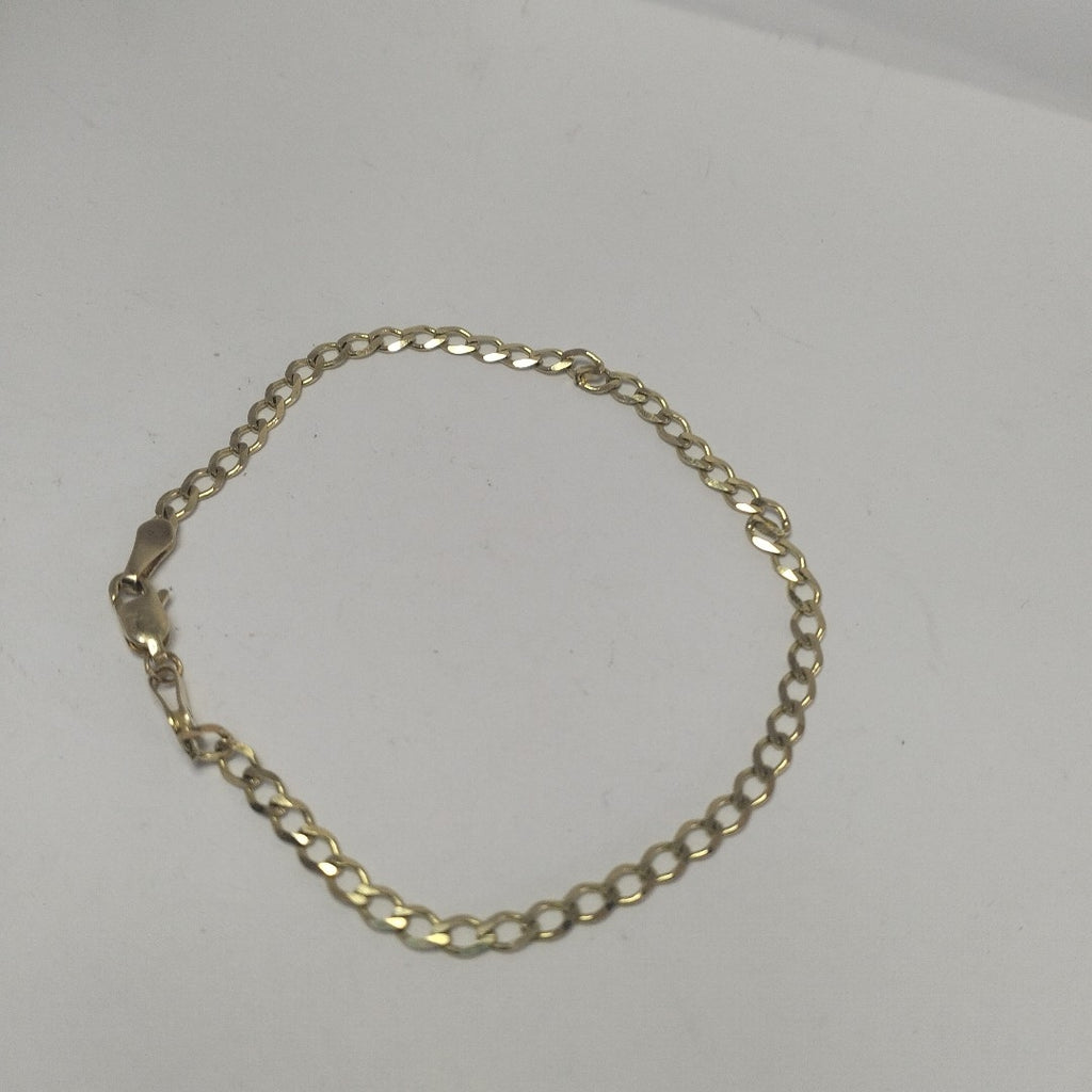 PULSERA TEJIDO BARBADA 14K 21 CM 3.8 GR (NUEVO)