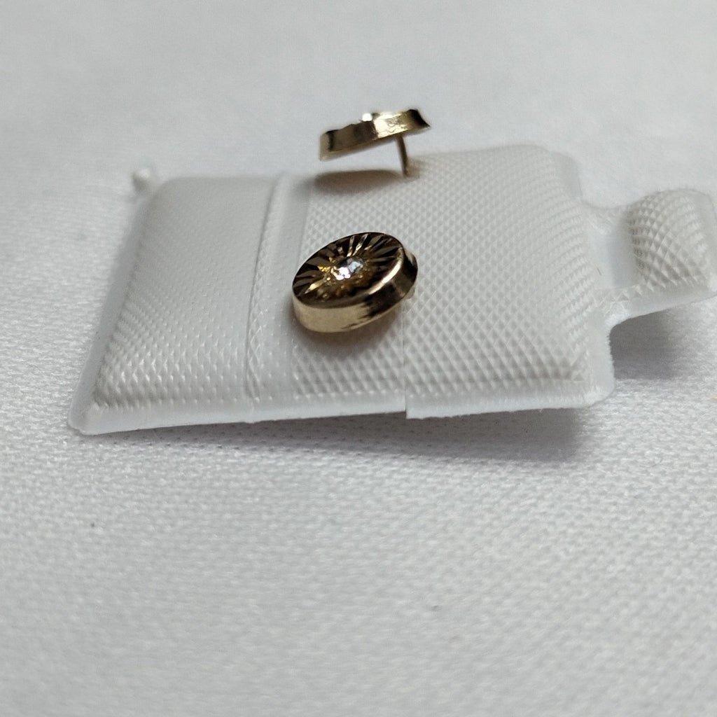 BROQUELES BROQUEL FIG BOTON C CIRCONIA 14K 0.2916 GR (NUEVO)