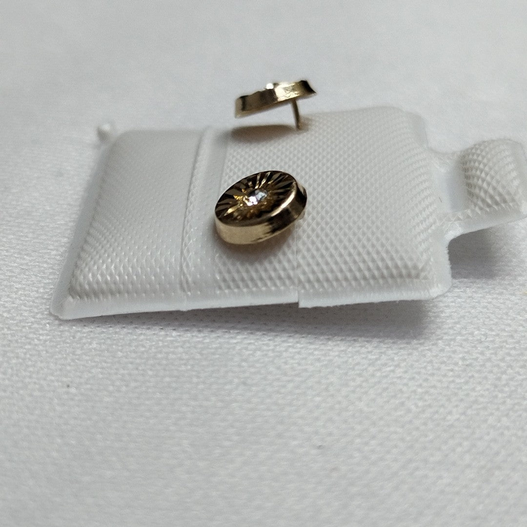 BROQUELES BROQUEL FIG BOTON C CIRCONIA 14K 0.2916 GR (NUEVO)