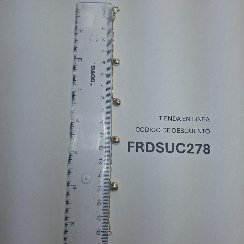 PULSERA ESPECIAL DIJES 10K 18 CM 1.6 GR (NUEVO)