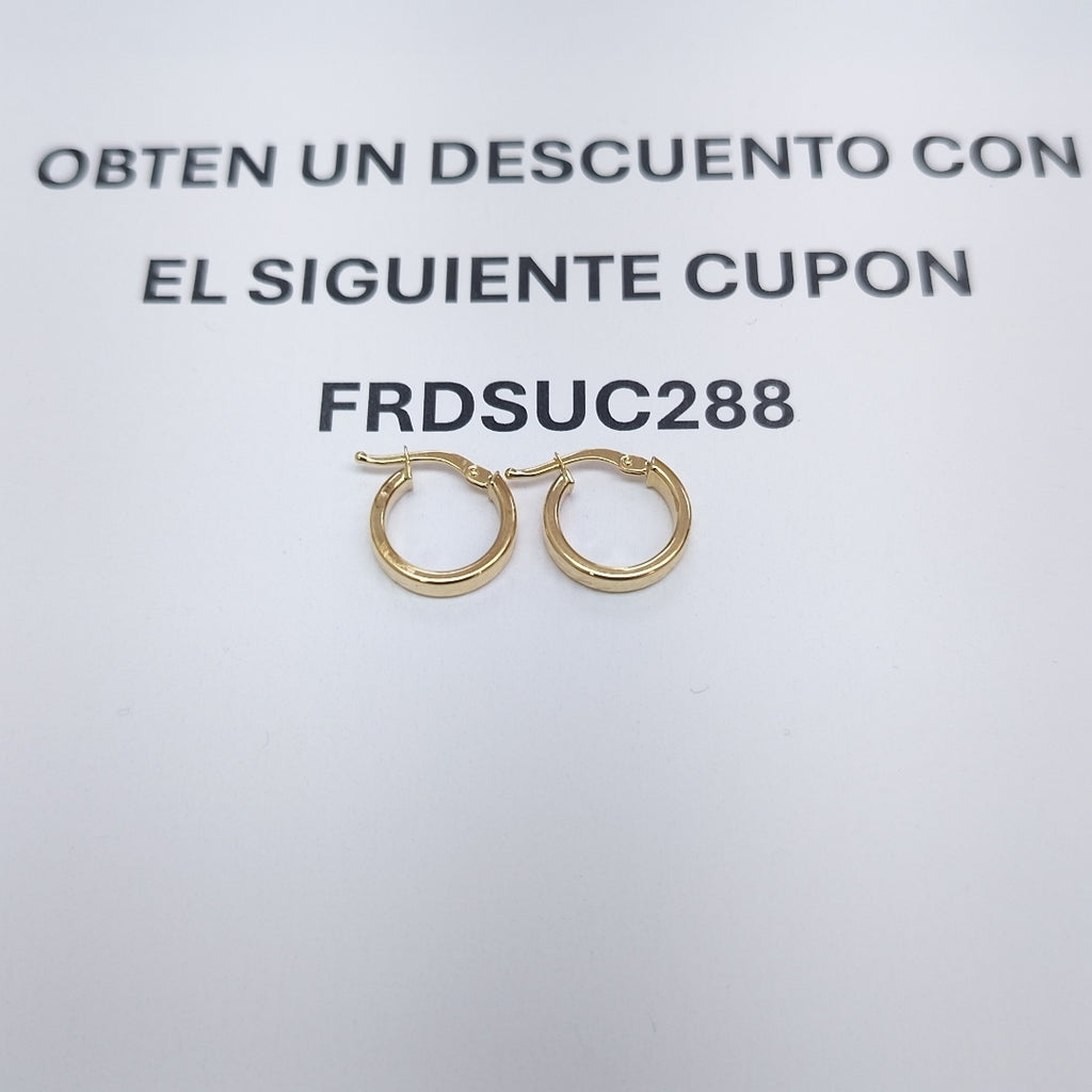 ARRACADAS PAR ORO 14 K 1 GRMS (SEMINUEVO)