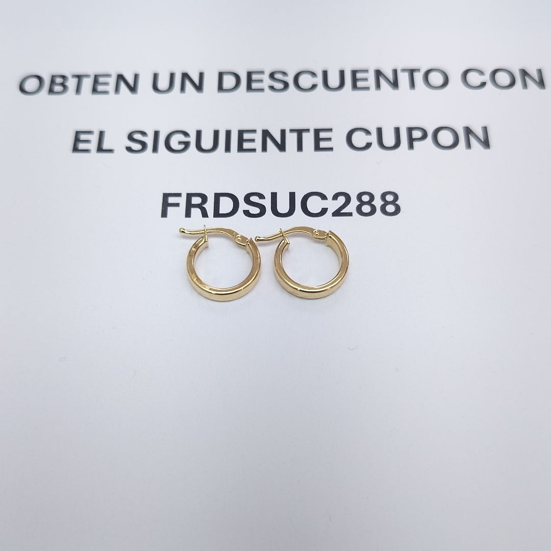 ARRACADAS PAR ORO 14 K 1 GRMS (SEMINUEVO)