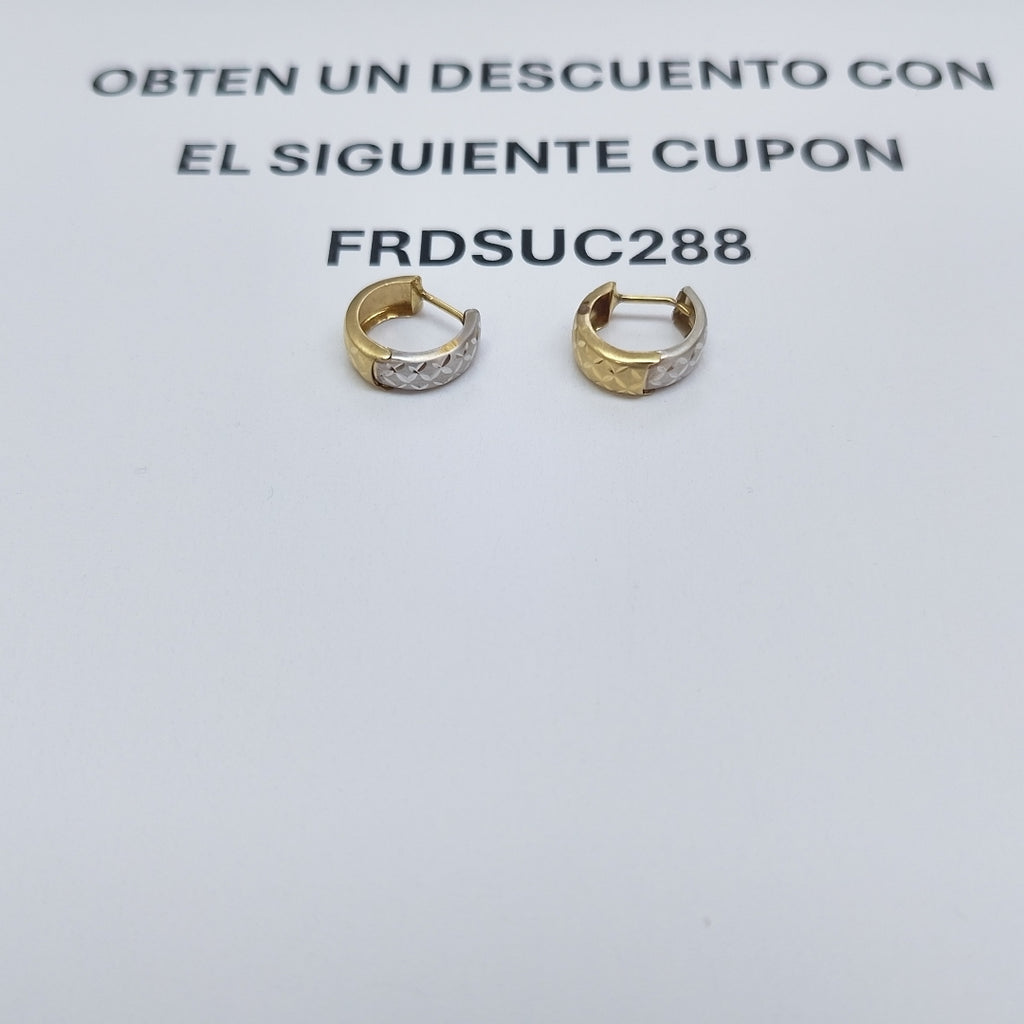ARRACADAS PAR ORO 14 K 1.2 GRMS (SEMINUEVO)