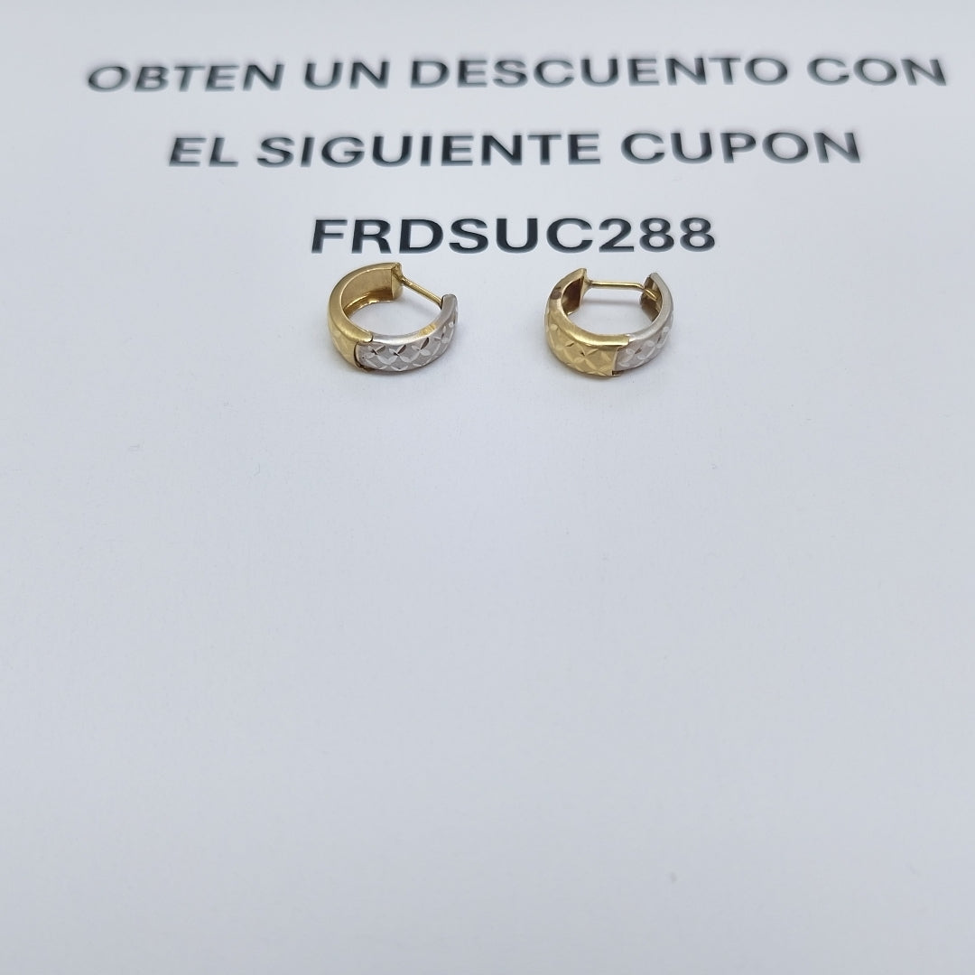 ARRACADAS PAR ORO 14 K 1.2 GRMS (SEMINUEVO)