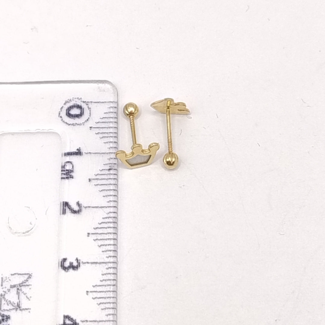 BROQUELES PAR ORO 14 K 0.6 GRMS (SEMINUEVO)