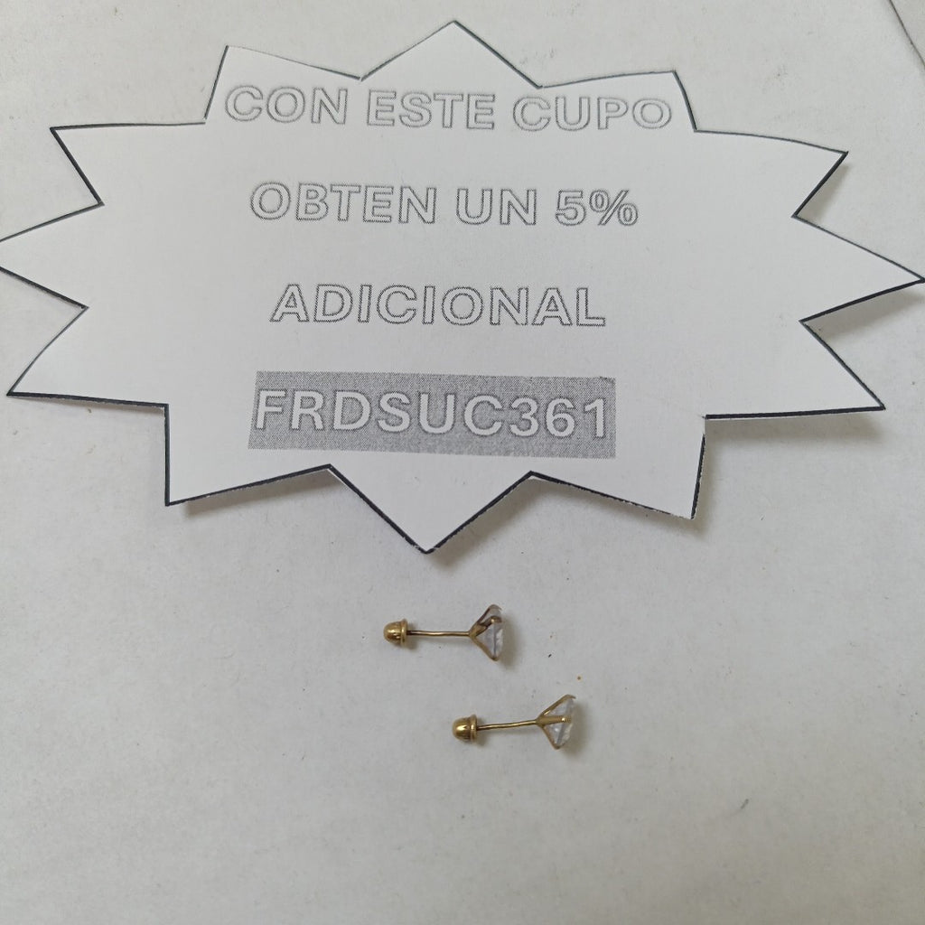 BROQUELES PAR ORO 10 K 0,80 GRMS (SEMINUEVO)