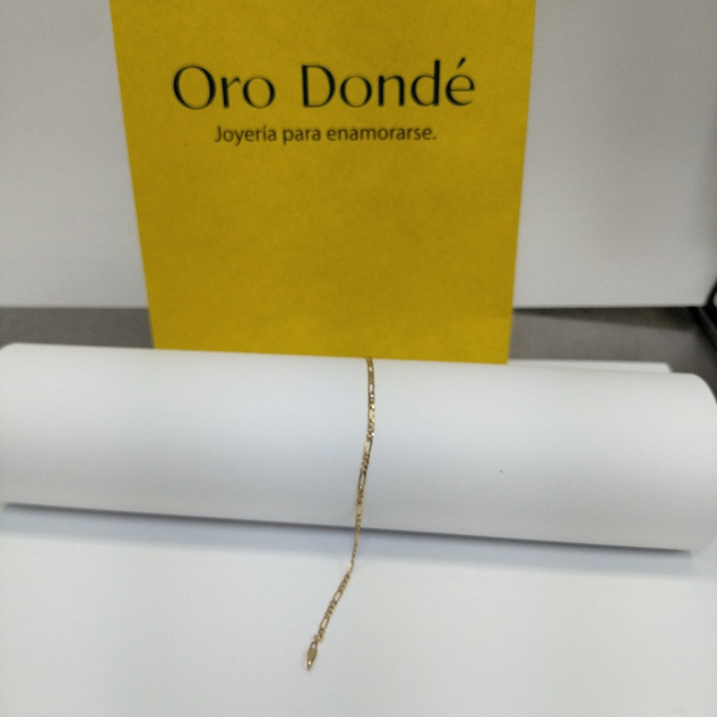 PULSERA 3X1 DIAMANTADA 14K 18 CM 1.5 GR (NUEVO)