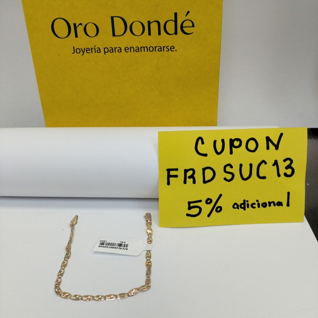 PULSERA GUCHI 14K 18 CM 3 GR (NUEVO)