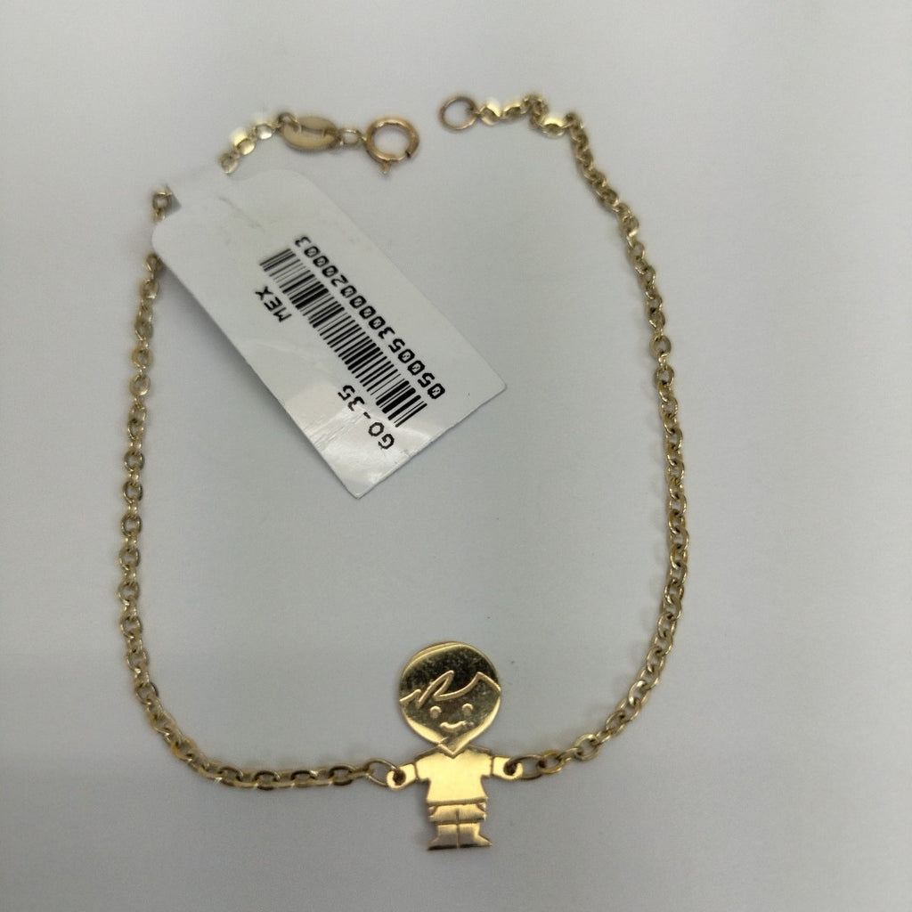 PULSERA TEJIDO ESPECIAL FIG NIÑO 14K 18 CM 1.5 GR (NUEVO)