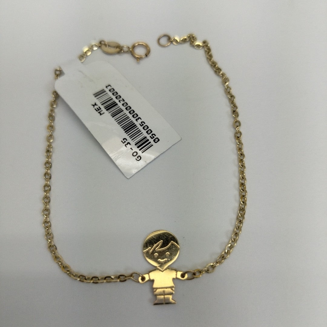 PULSERA TEJIDO ESPECIAL FIG NIÑO 14K 18 CM 1.5 GR (NUEVO)