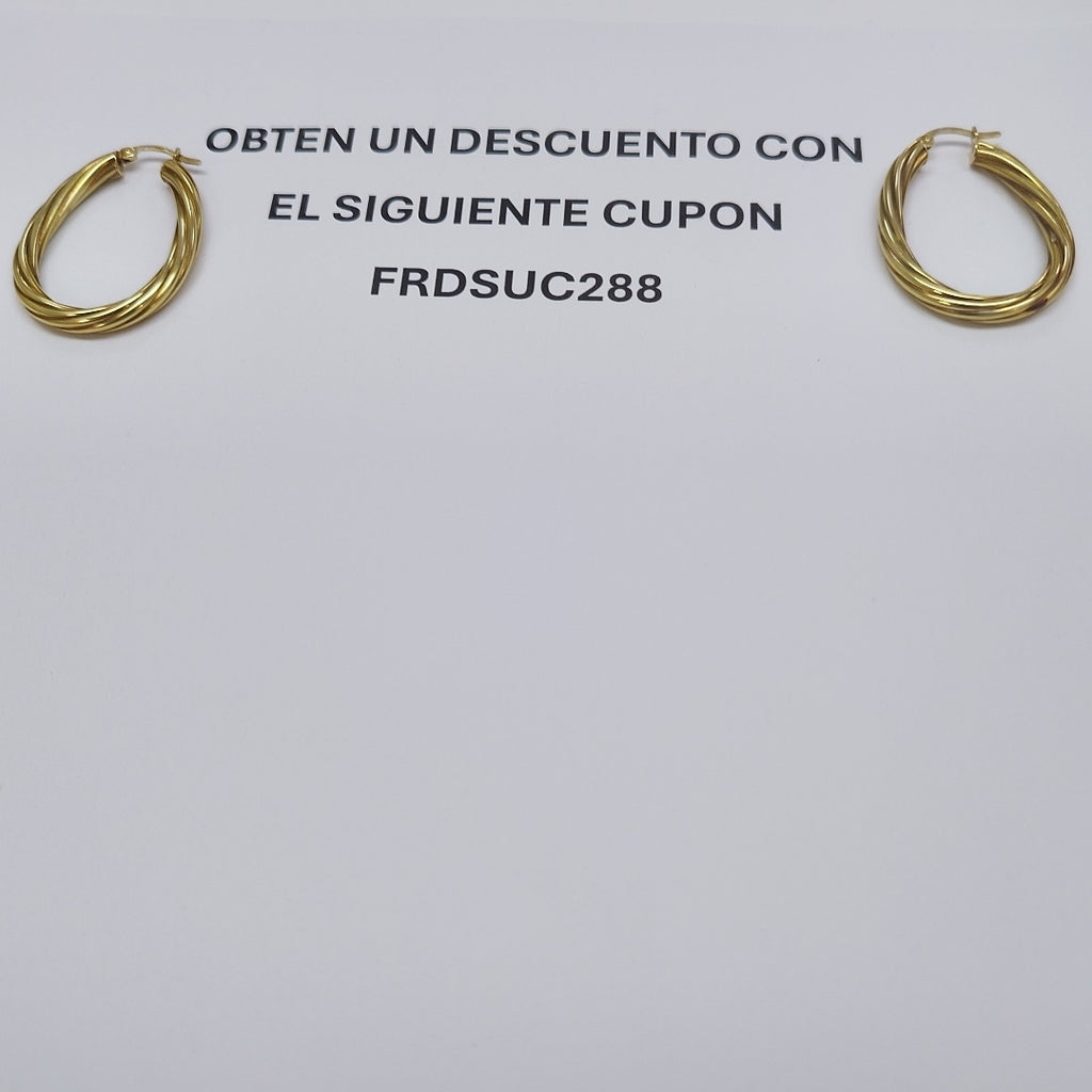 ARRACADAS PAR ORO 14 K 5.9 GRMS (SEMINUEVO)