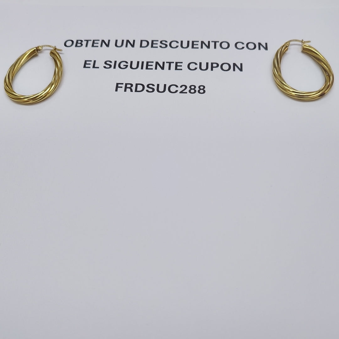 ARRACADAS PAR ORO 14 K 5.9 GRMS (SEMINUEVO)