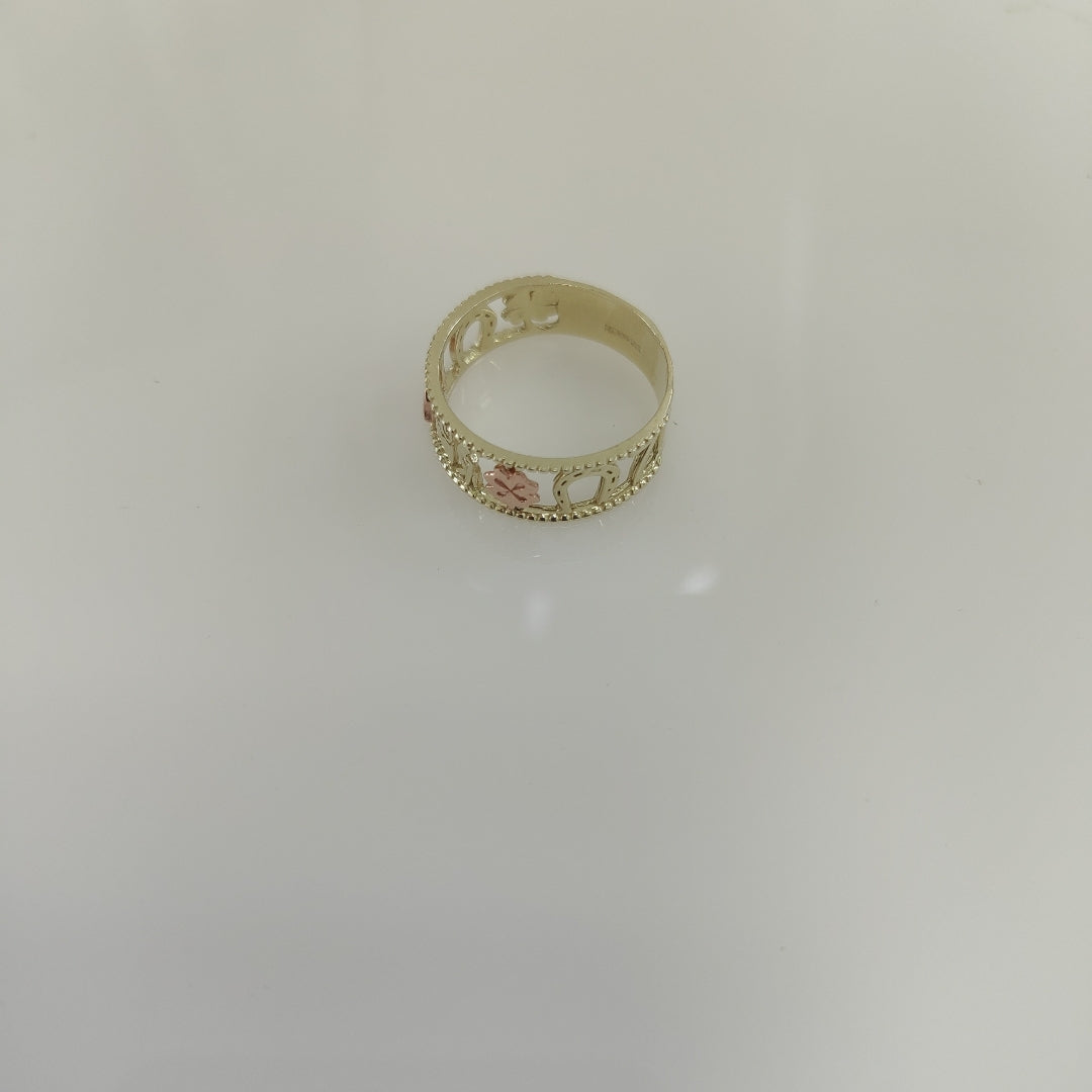 ANILLOS ARGOLLA DE LA SUERTE 10K TALLA 9 3 GR (NUEVO)