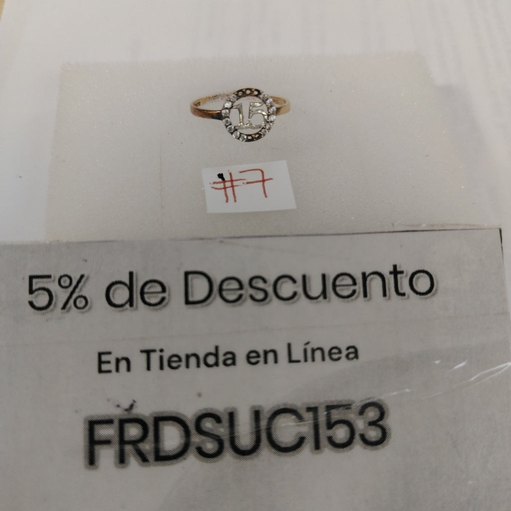ANILLITO ORO 10 K 0.9 GRMS (SEMINUEVO)
