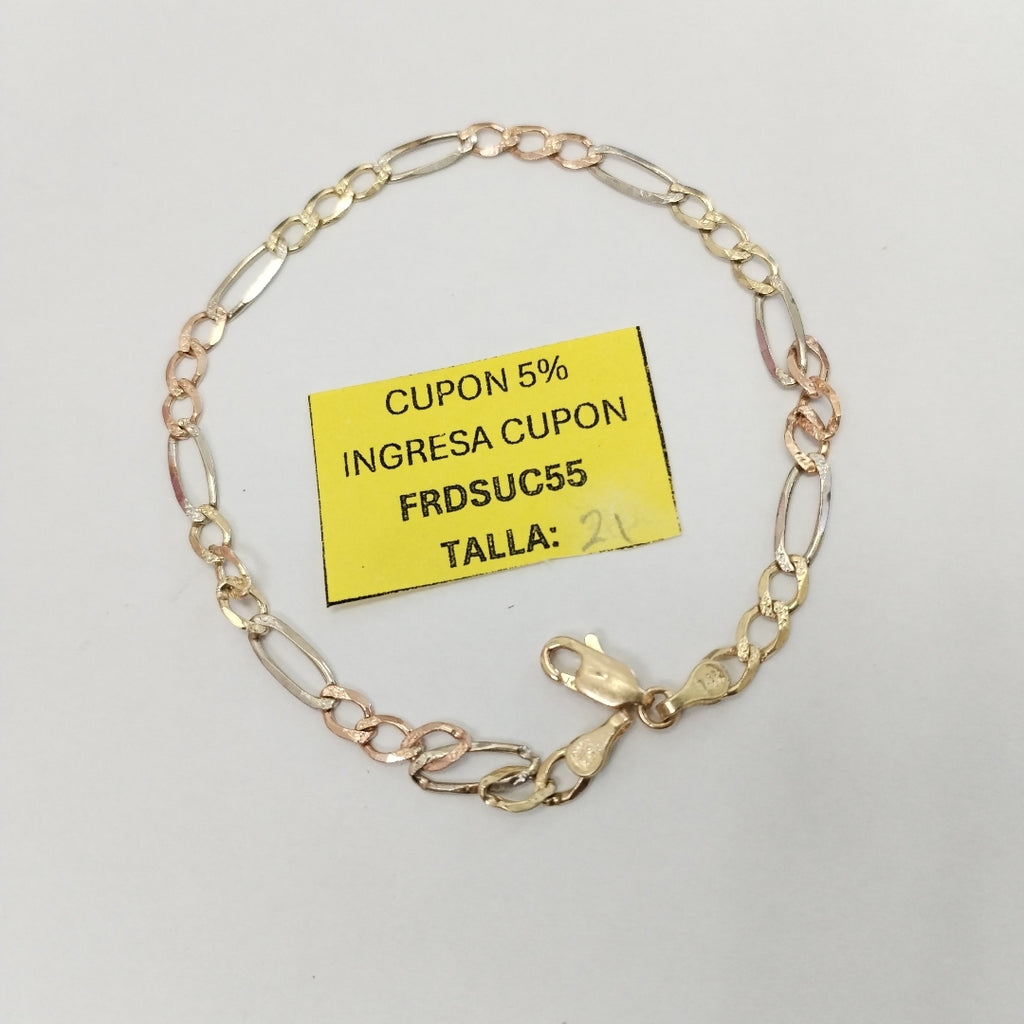 PULSERA ORO, ORO COMBINADO 14 K 3.9 GRMS (SEMINUEVO)