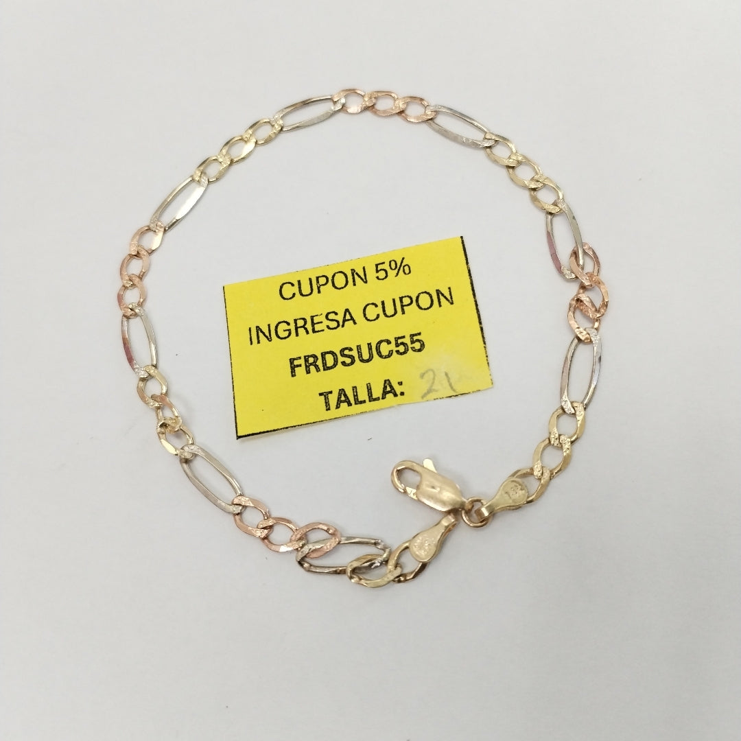 PULSERA ORO, ORO COMBINADO 14 K 3.9 GRMS (SEMINUEVO)