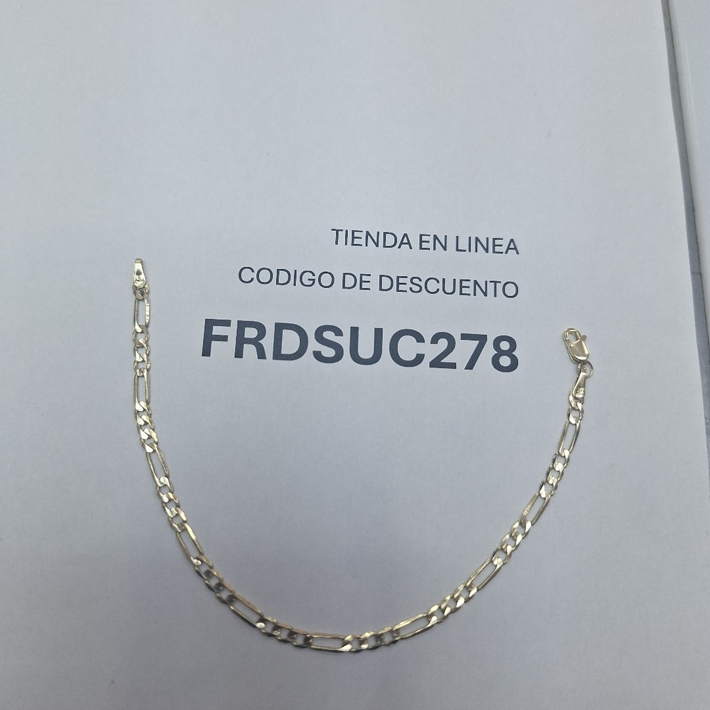 PULSERA TEJIDO 3X1 14K 18 CM 2.5 GR (NUEVO)