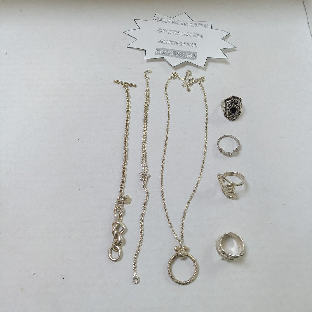 ANILLITO,CADENA,PULSERA PLATA 54,00 GRMS (SEMINUEVO)