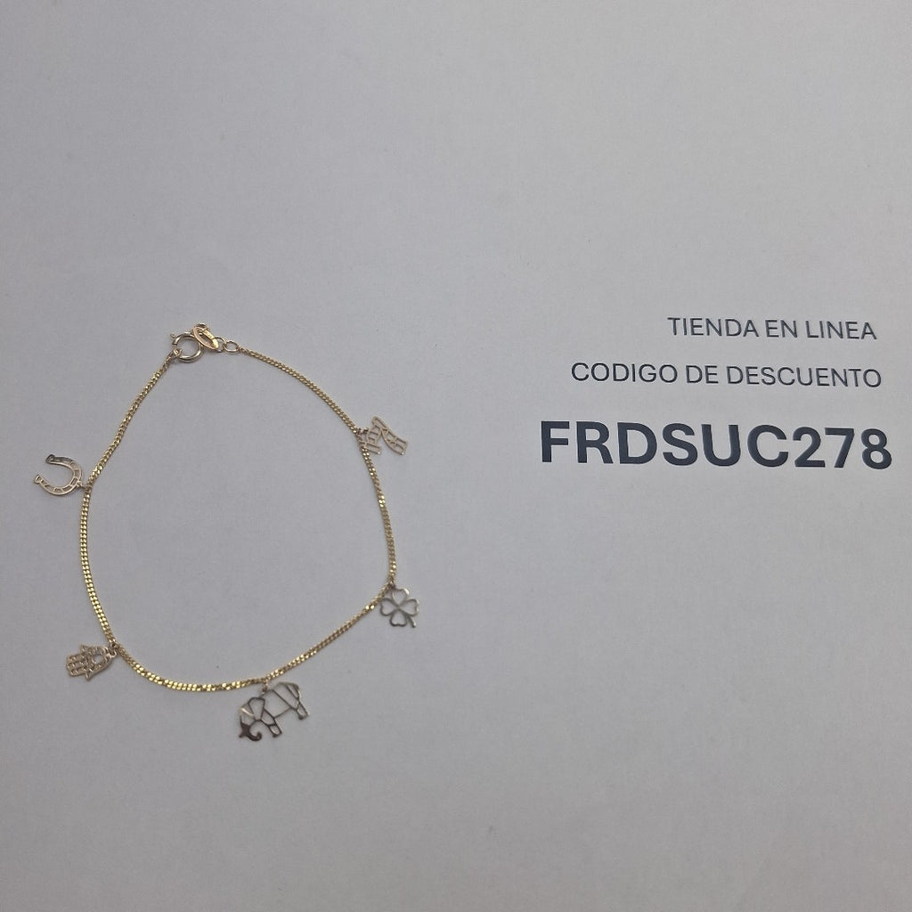 PULSERA ESPECIAL DIJES 10K 18 CM 1 GR (NUEVO)