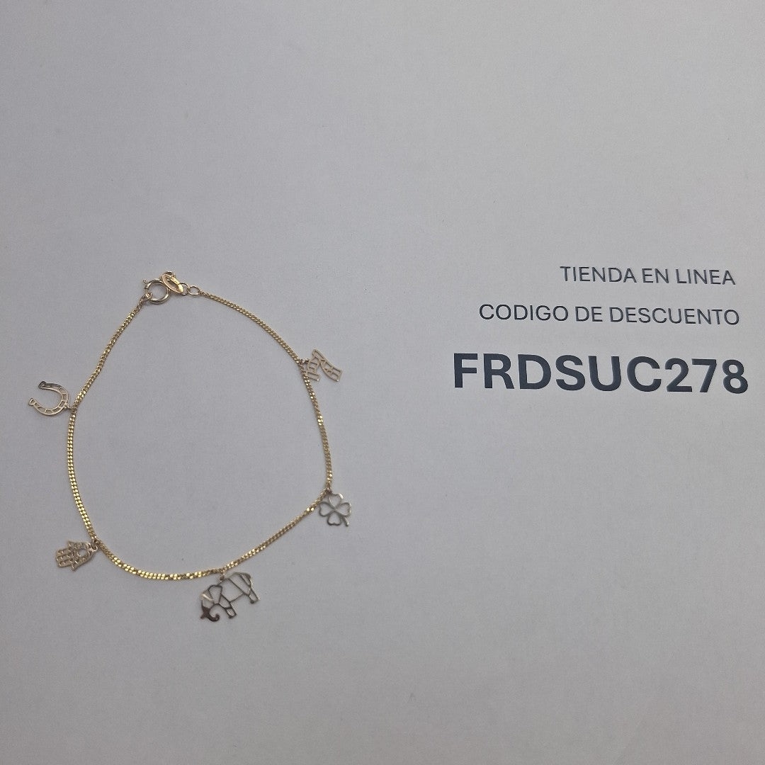 PULSERA ESPECIAL DIJES 10K 18 CM 1 GR (NUEVO)