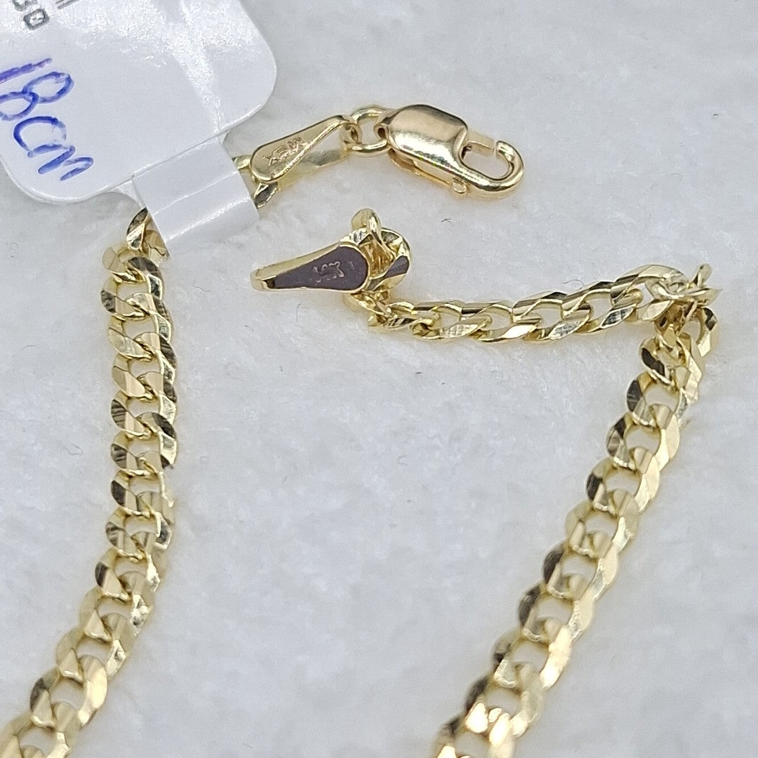 PULSERA BARBADA 14K 21 CM 3.7 GR (NUEVO)