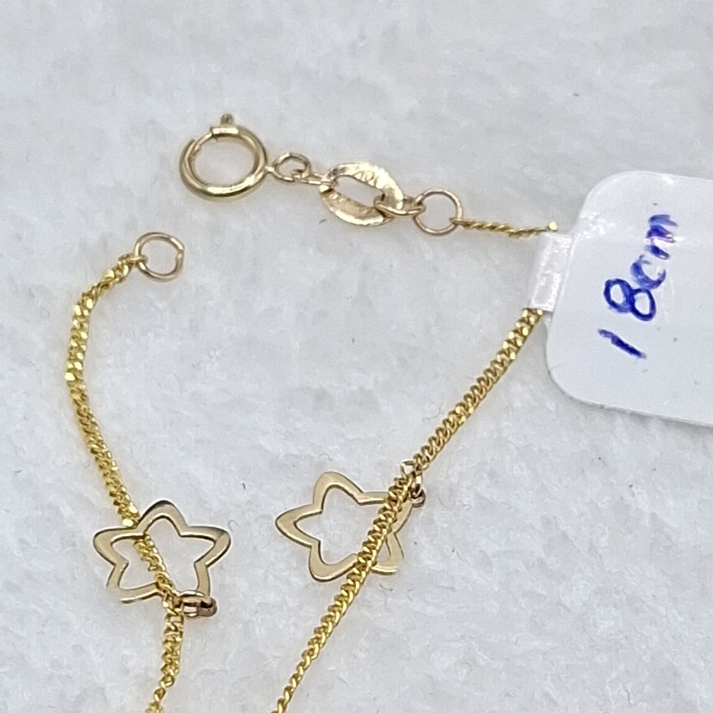 PULSERA ESPECIAL DIJES 10K 18 CM 1.1 GR (NUEVO)