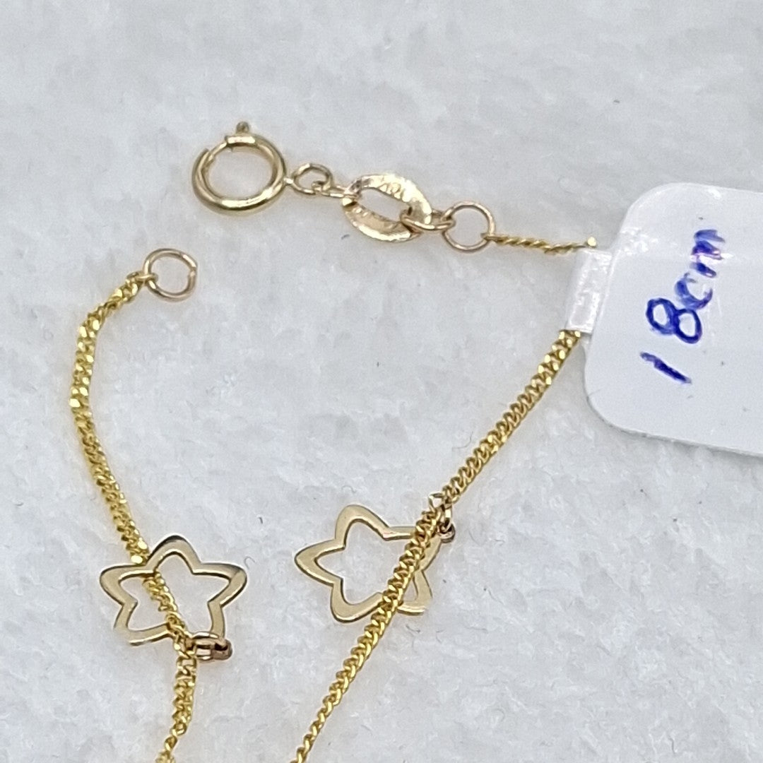 PULSERA ESPECIAL DIJES 10K 18 CM 1.1 GR (NUEVO)