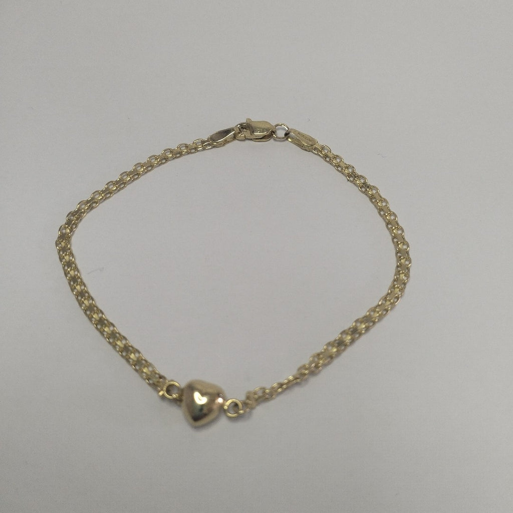 PULSERA ESPECIAL C CORAZON 14K 18 CM 2.7 GR (NUEVO)