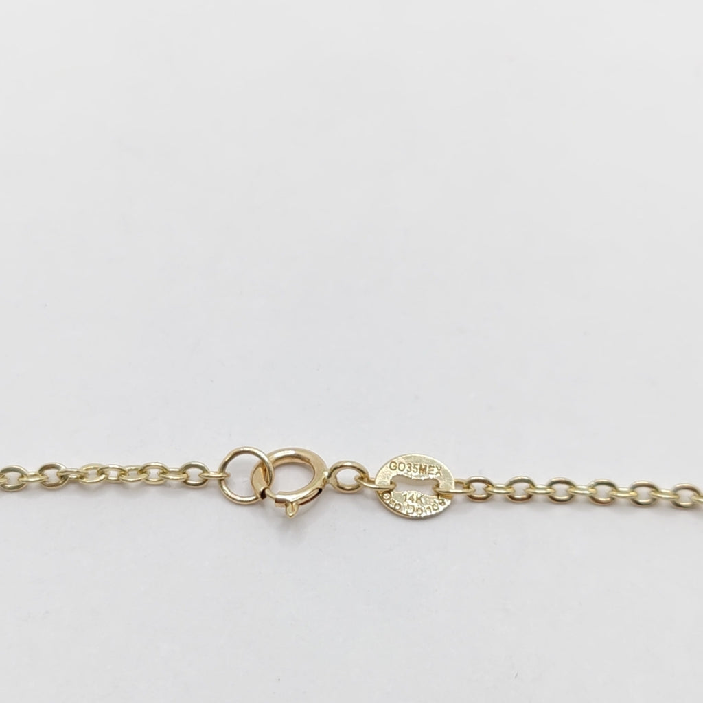 PULSERA ESPECIAL CON MARIPOSAS 14K 18 CM 2.1 GR (NUEVO)