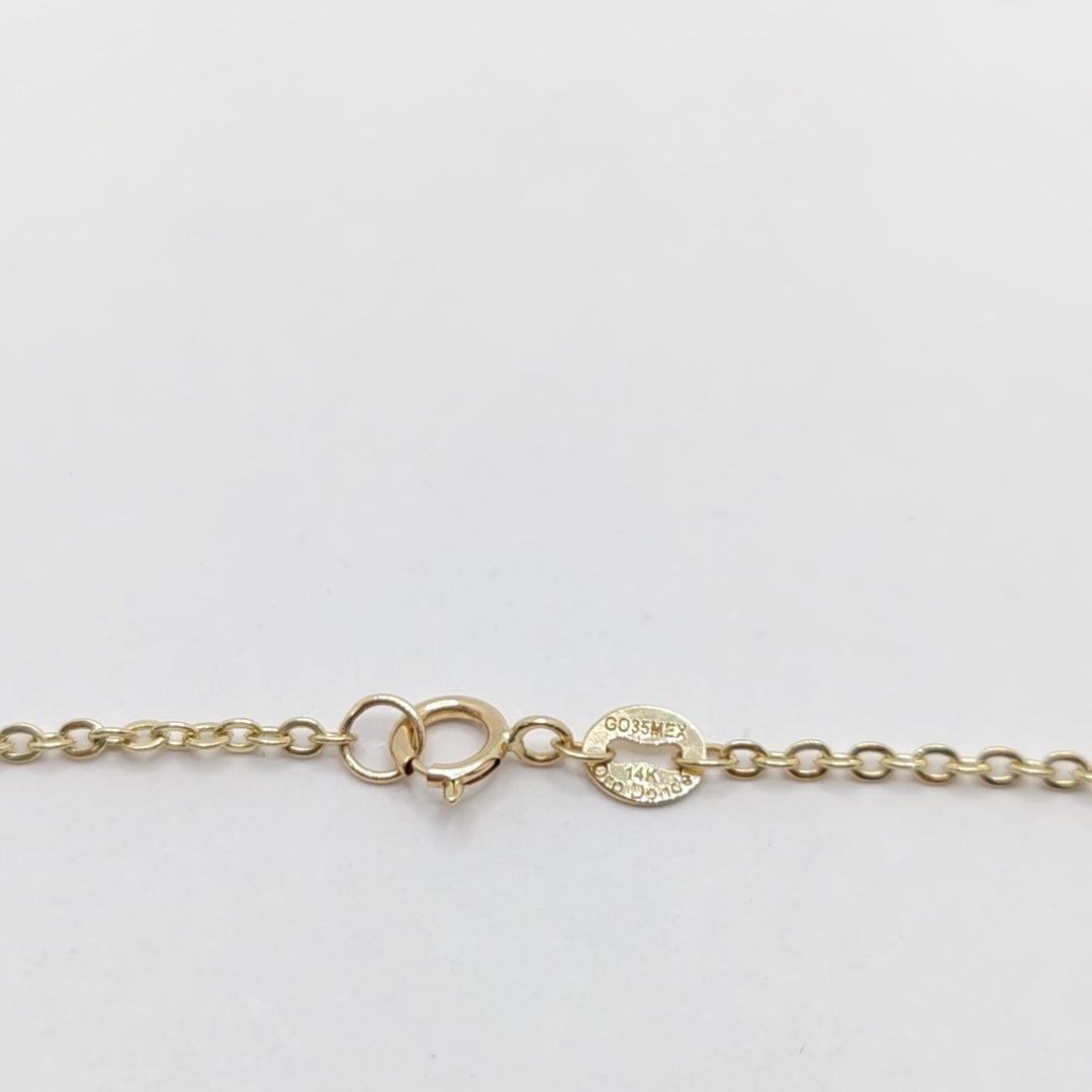 PULSERA ESPECIAL CON MARIPOSAS 14K 18 CM 2.1 GR (NUEVO)
