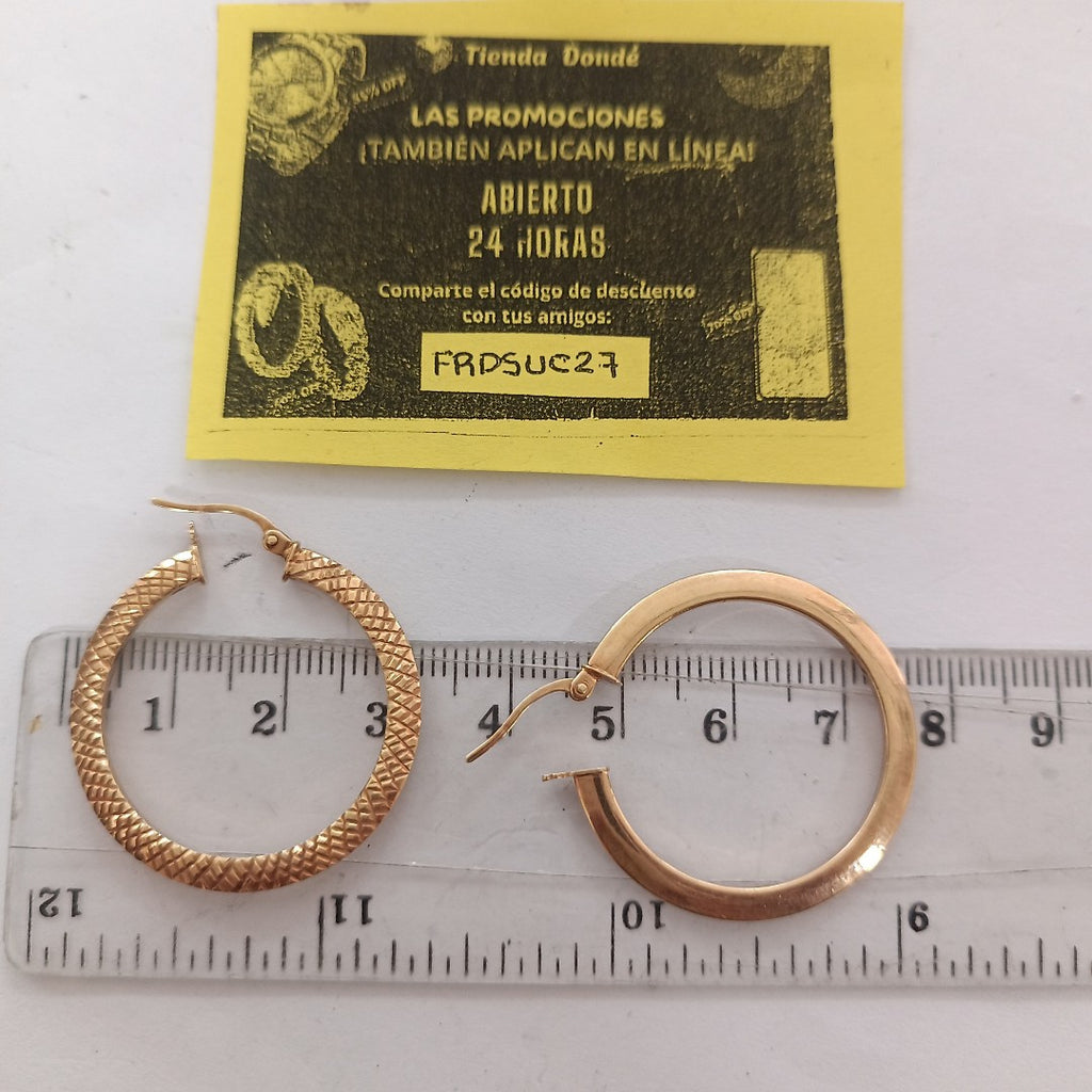 ARRACADAS PAR ORO 14 K 2.7 GRMS (SEMINUEVO)