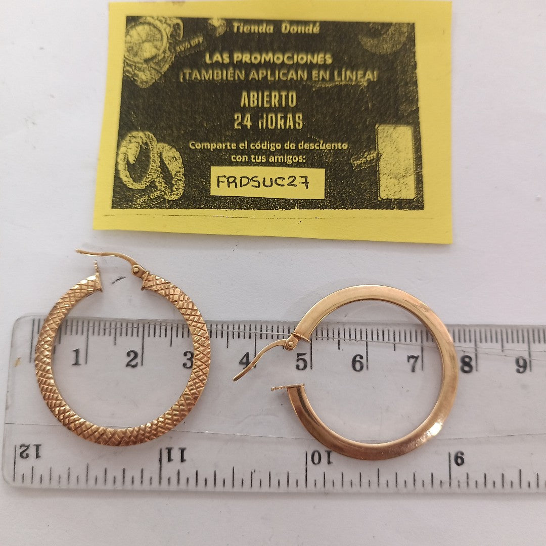 ARRACADAS PAR ORO 14 K 2.7 GRMS (SEMINUEVO)