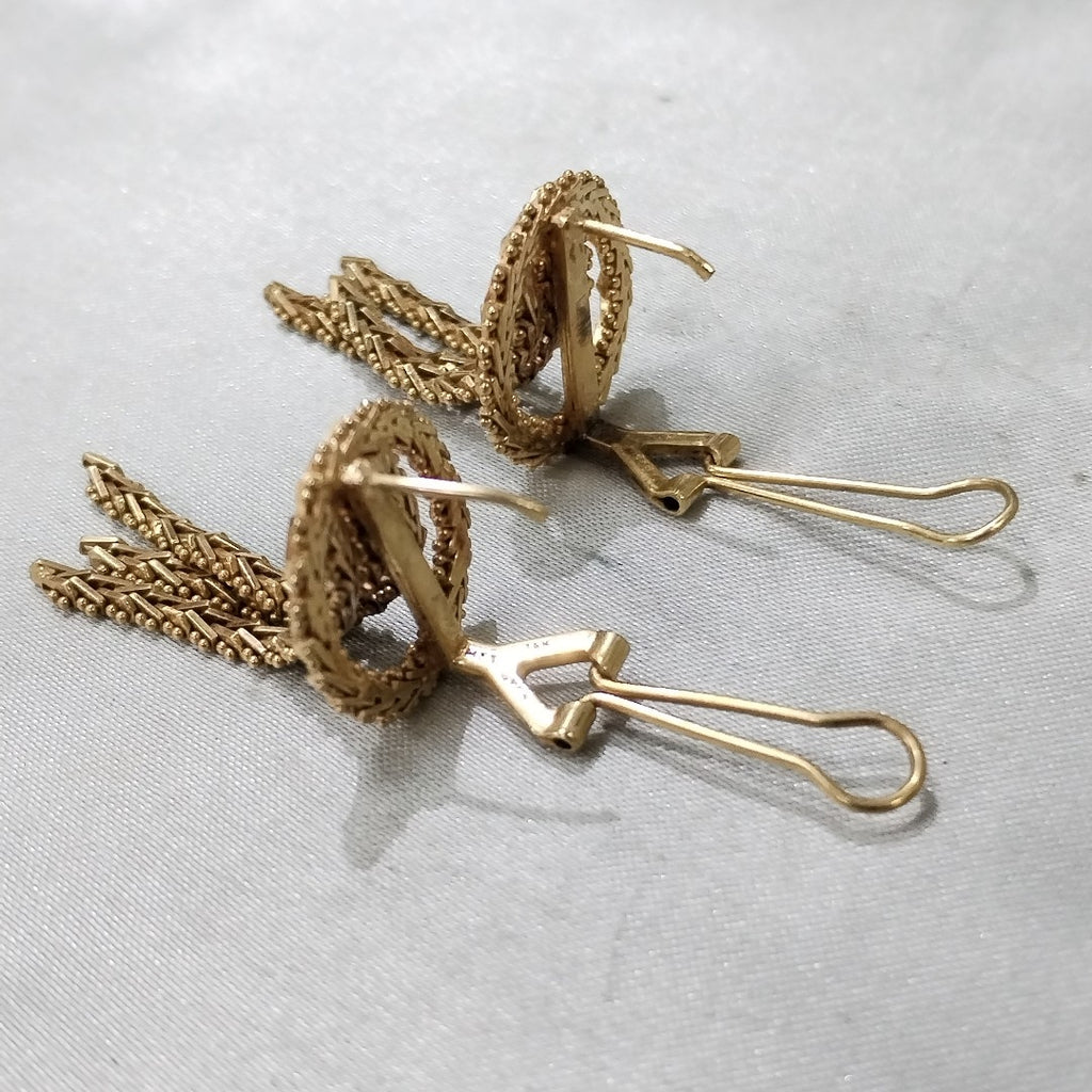 ARETES PAR ORO 14 K 10.6 GRMS (SEMINUEVO)