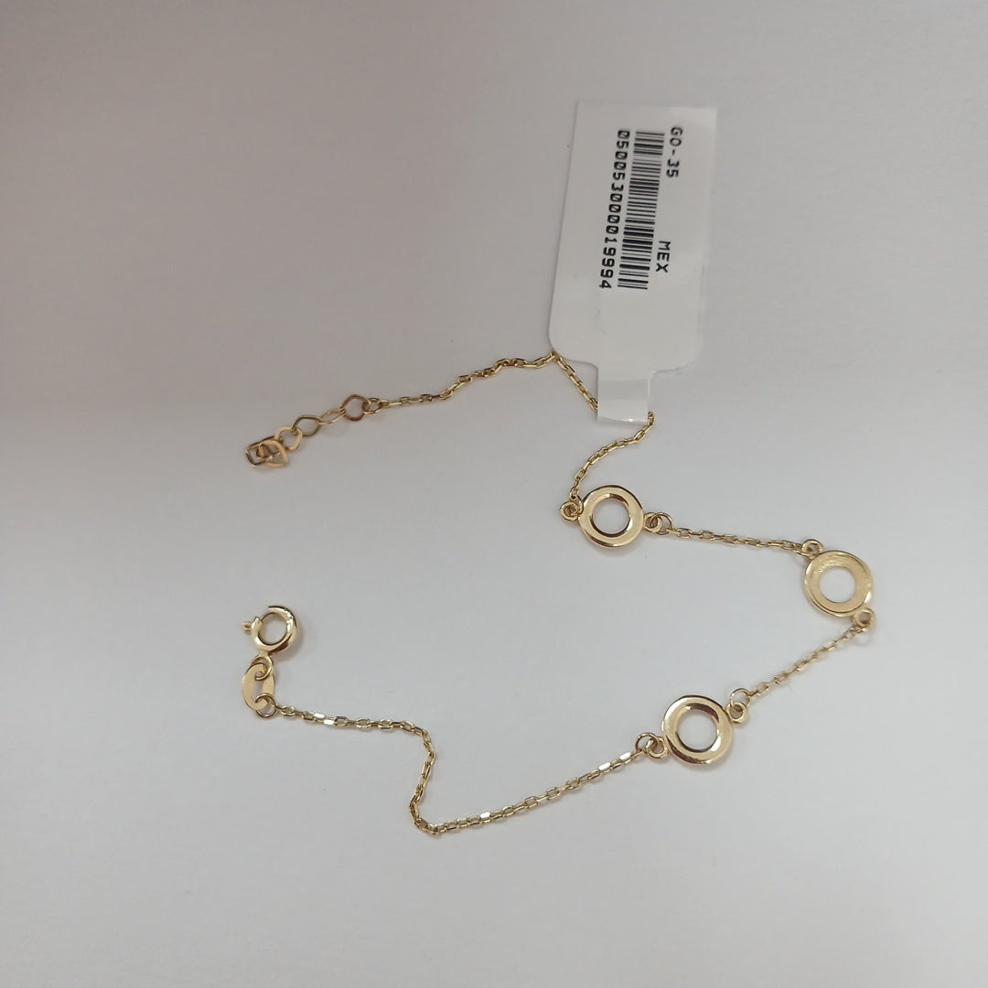 PULSERA TEJIDO ESPECIAL FIG NIÑO 14K 18 CM 1.4 GR (NUEVO)