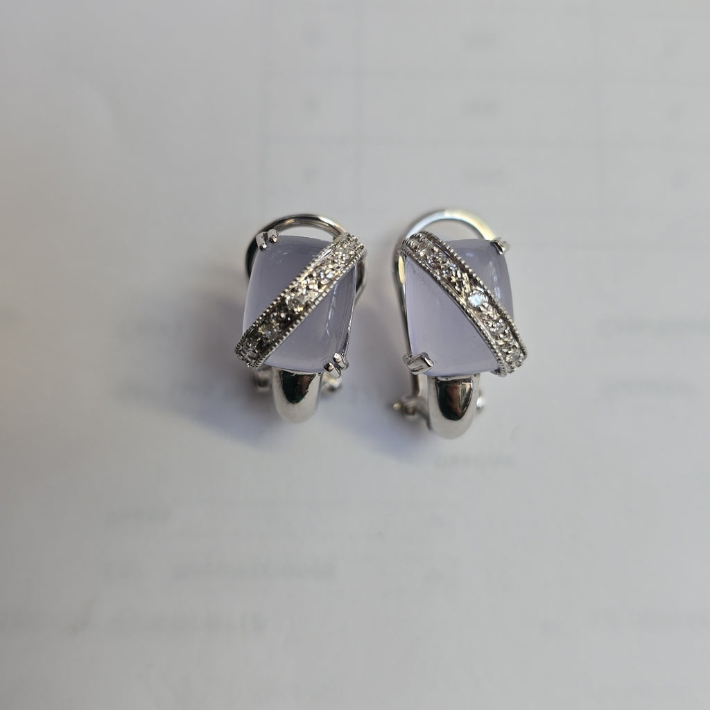 ARETES PAR ORO BLANCO 14 K 6,00 GRMS (SEMINUEVO)