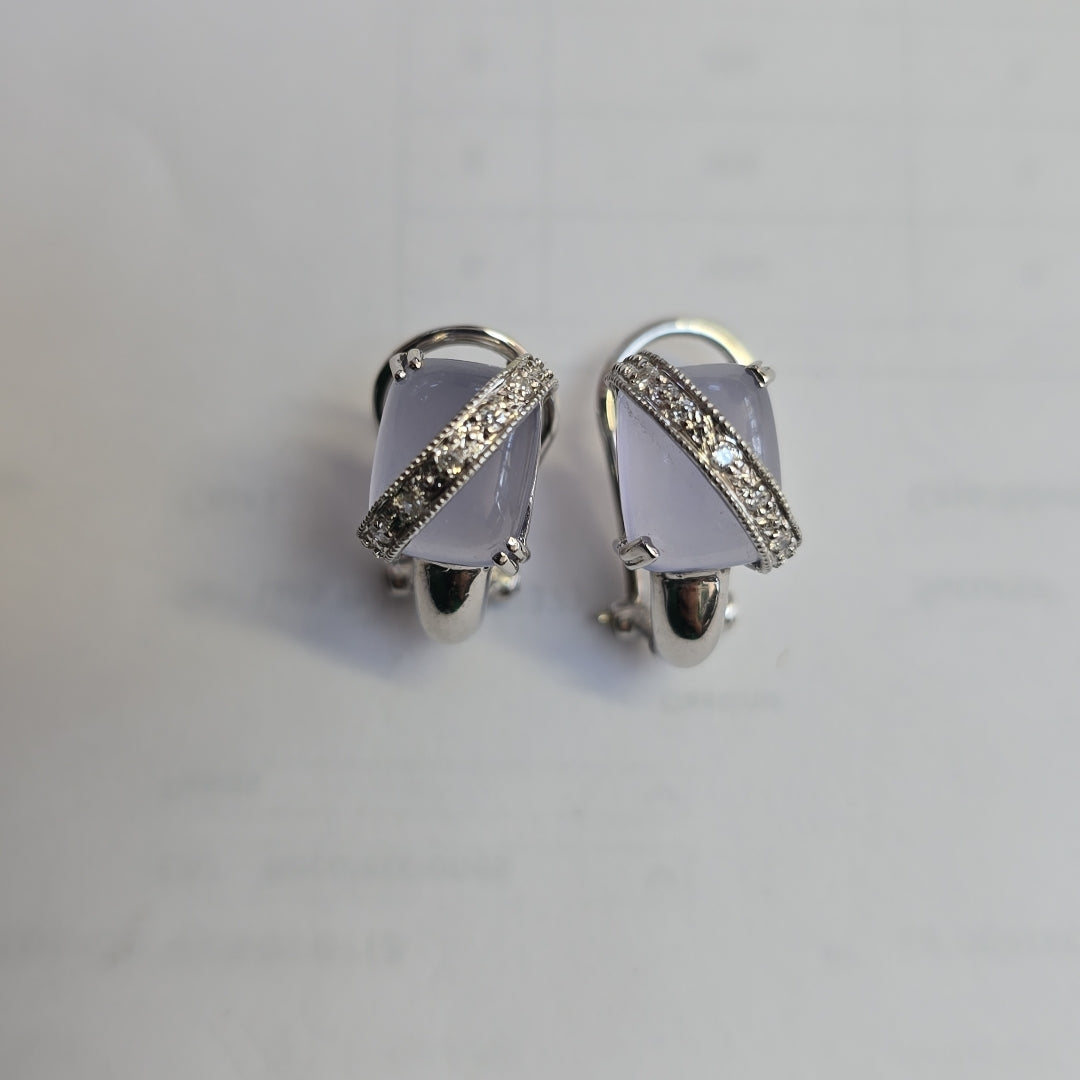 ARETES PAR ORO BLANCO 14 K 6,00 GRMS (SEMINUEVO)