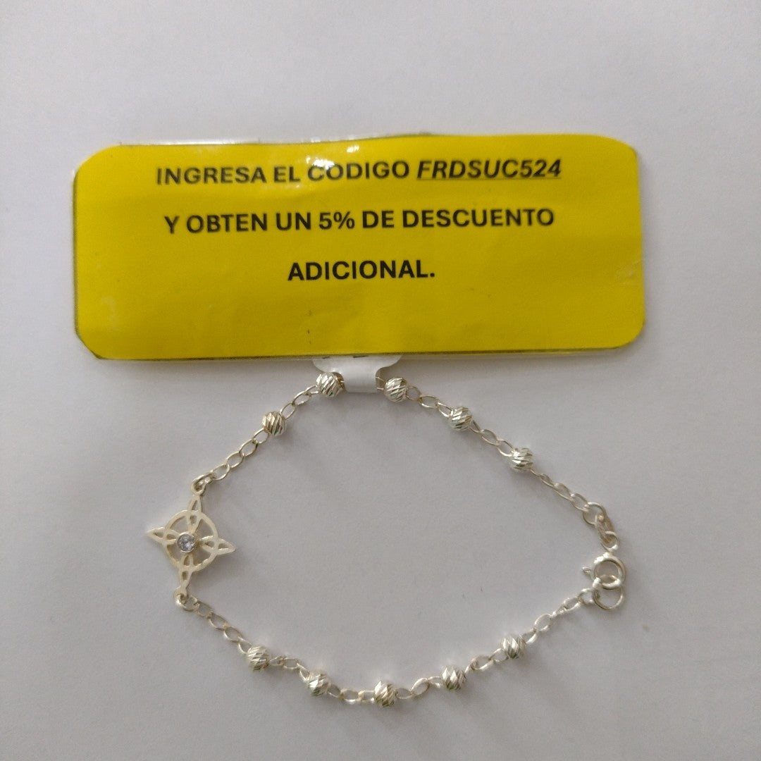 PULSERA TEJIDO ESPECIAL PLATA .925 18 CM 2.9 GR (NUEVO)