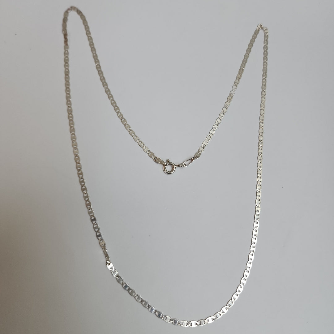 CADENA TEJIDO ESPEJO PLATA .925 55 CM 3.8 GR (NUEVO)