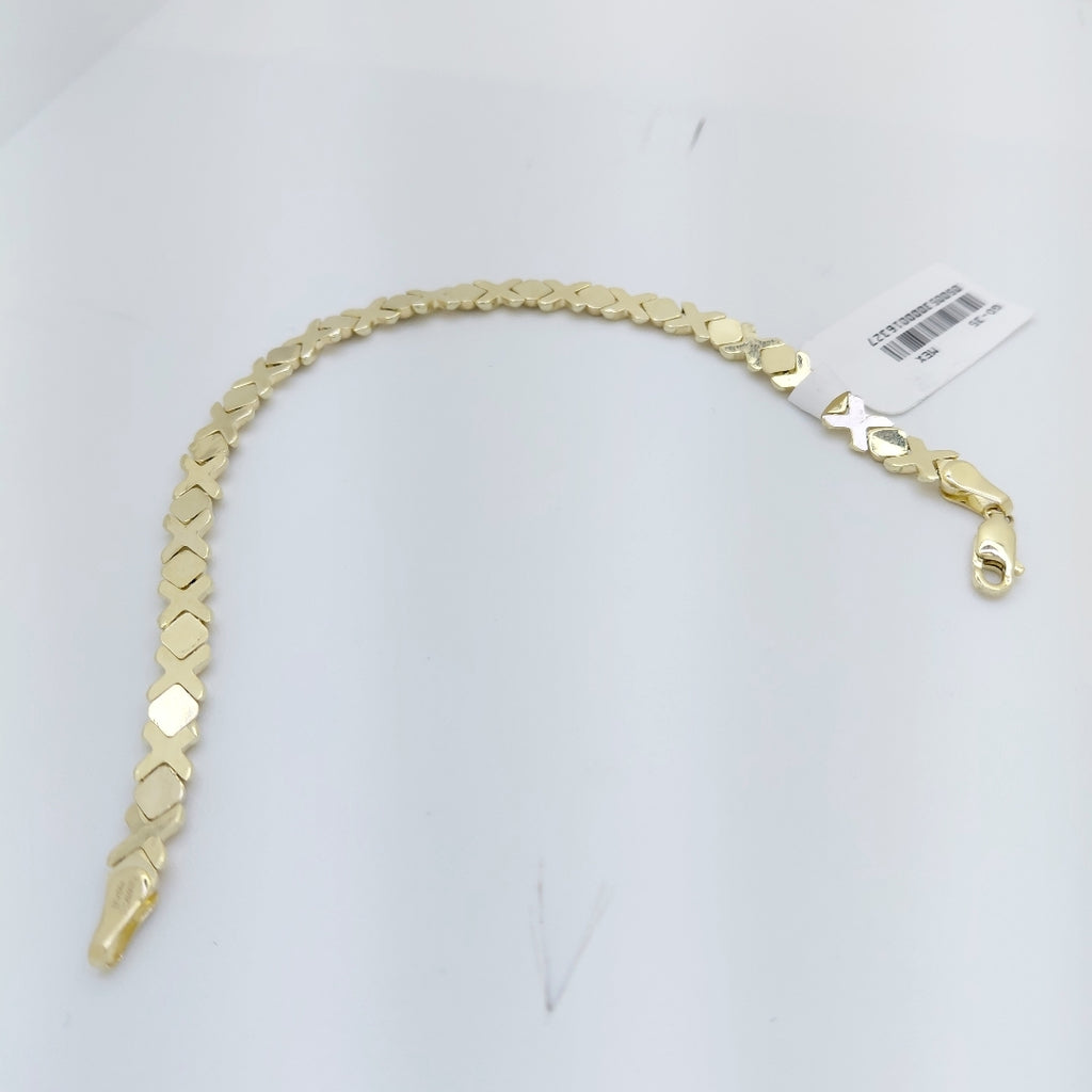PULSERA ESPECIAL XOXO 14K 18 CM 6.1 GR (NUEVO)