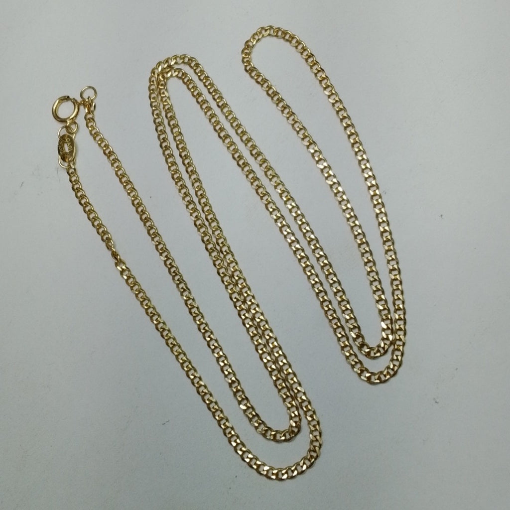 CADENAS TEJIDO BARBADA ORO 10K 60 CM 4.1 GR (NUEVO)